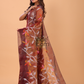 Tissue Silk Saree With Red Brown - 143