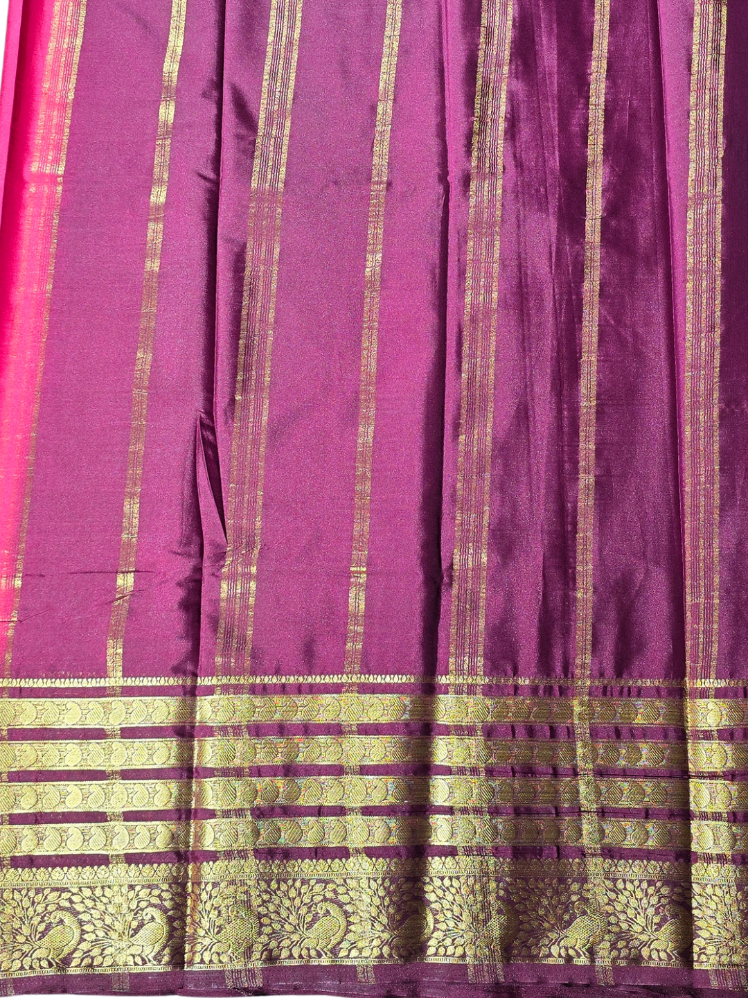 Classic Mysore Silk Saree  |  Coral Pink