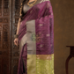 Mulberry Purple Cotton Silk Saree - 011