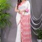 Cotton Jamdani Saree With Snow White - 022