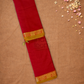 Handloom Korvai Silk Cotton Saree  |  Brick Red