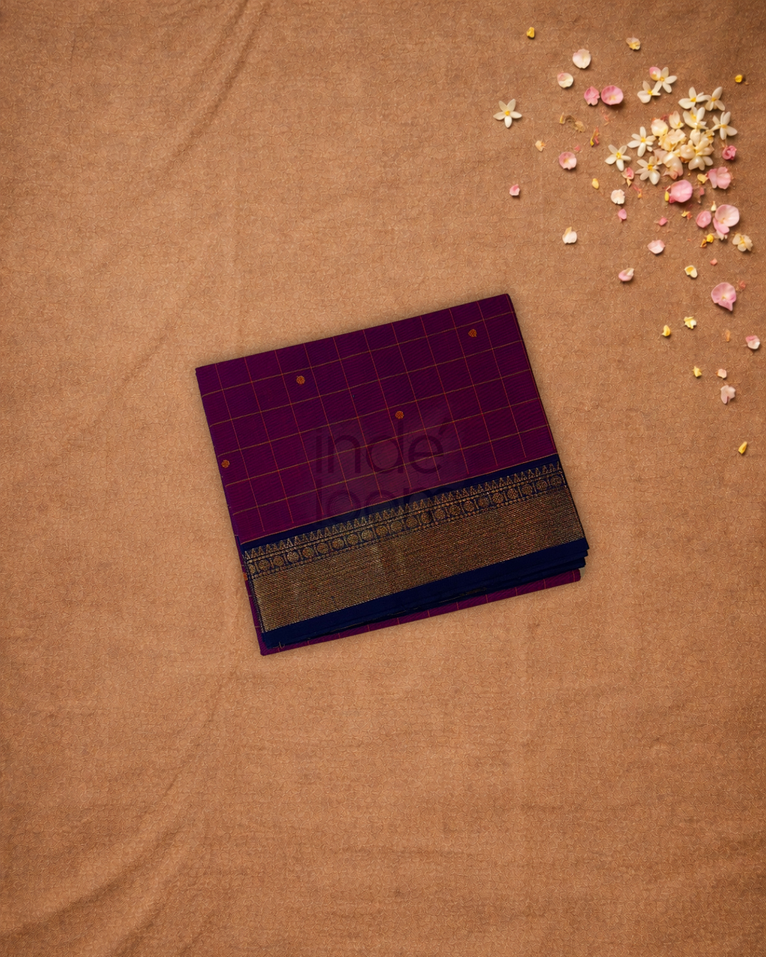 Chettinad Cottton Saree With  Bright Pink