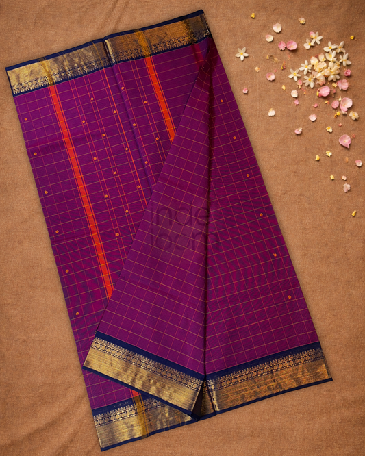 Chettinad Cotton Saree  |  bright pink