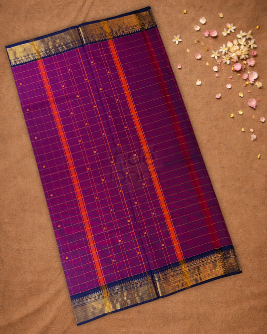 Chettinad Cotton Saree  |  deep pink