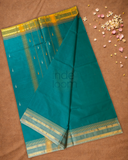 Chettinad Cottton Saree With Teal Green
