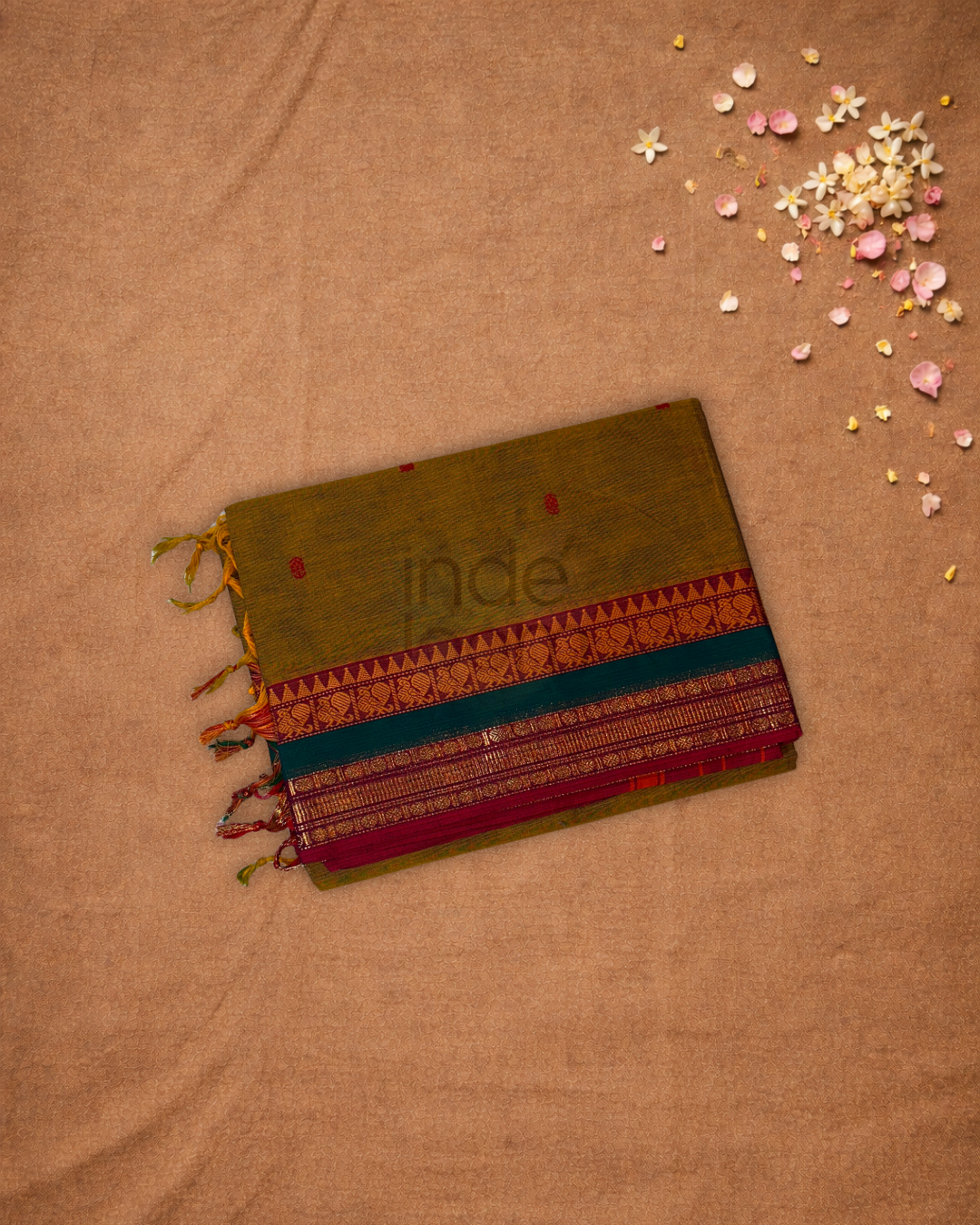 Chettinad Cottton Saree With Dijon Yellow