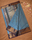 Chettinad Cottton Saree With Ocean Blue