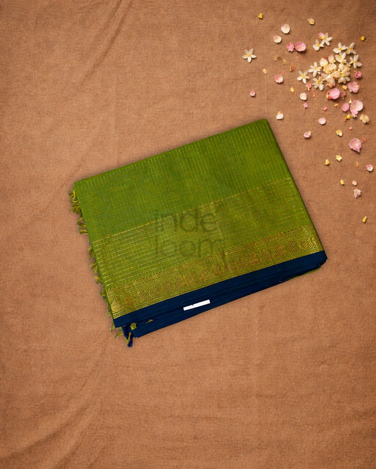 Chettinad Cotton Saree  |  lime green