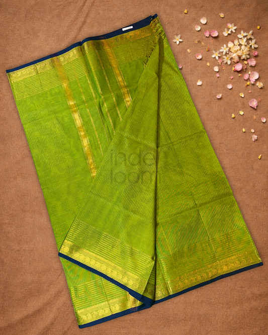 Chettinad Cotton Saree  |  lime green