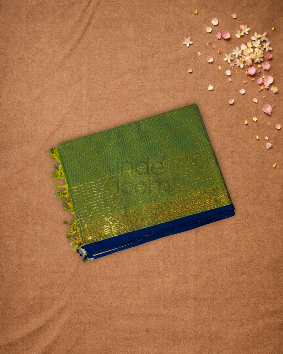 Chettinad Cottton Saree With Lawn Green