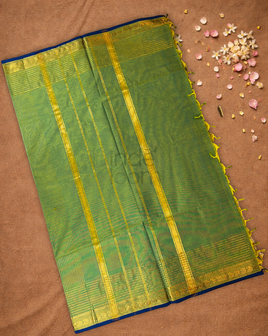 Chettinad Cotton Saree  |  lawn green