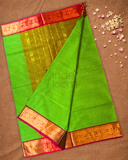 Chettinad Cottton Saree With Lime Green