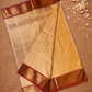 Chettinad Cottton Saree With Cream Orange