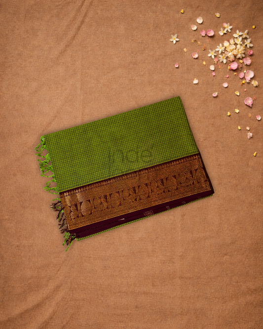 Chettinad cotton Saree  |  mint green