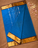 Chettinad Cottton Saree With  Berry Blue