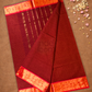Chettinad Cottton Saree With  Apple Red