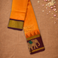 Handloom Korvai Silk Cotton Saree  |  Fire Orange