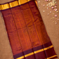Handloom Korvai Silk Cotton Saree  |  Fire Orange