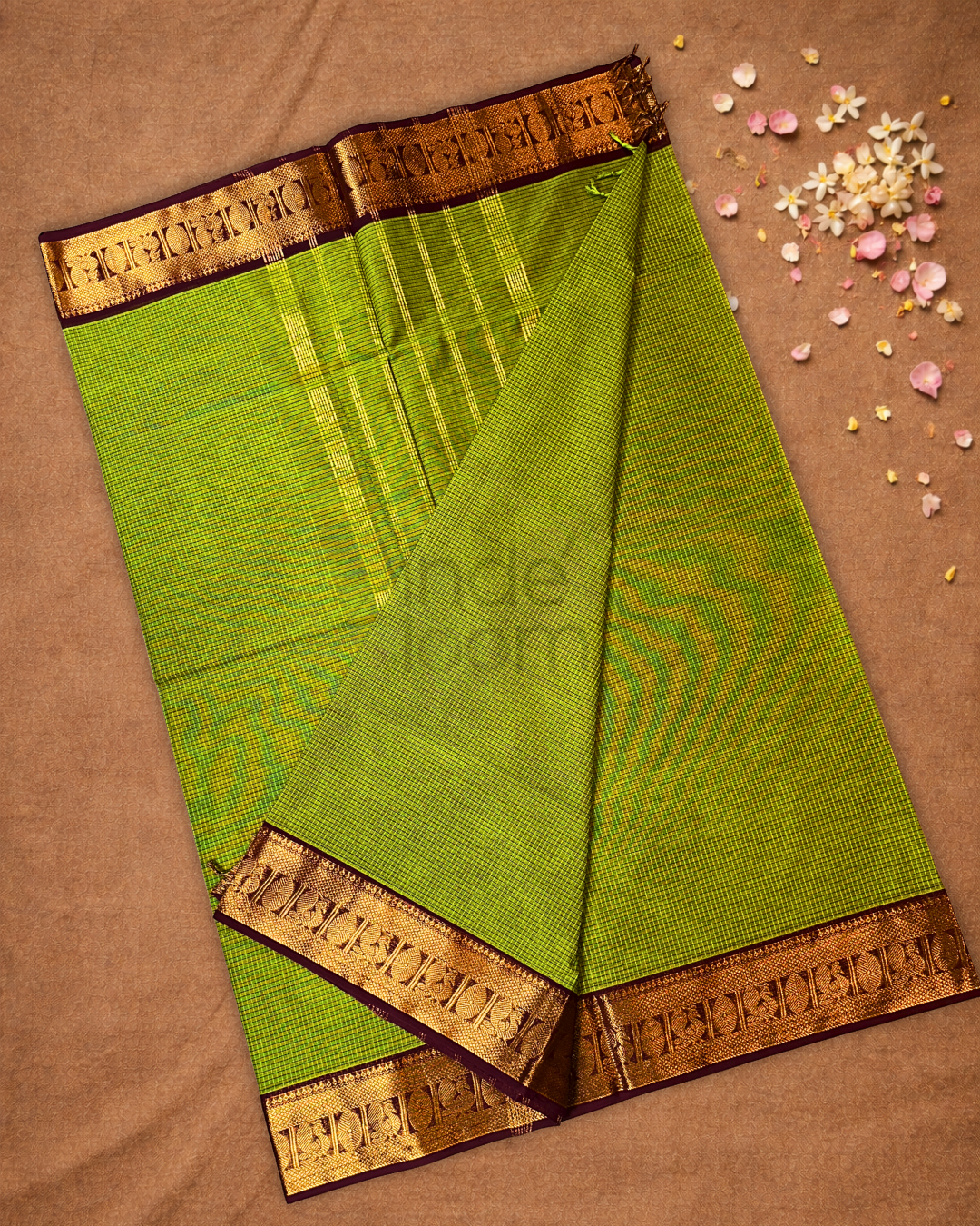 Chettinad  Cottton Saree With Mint Green