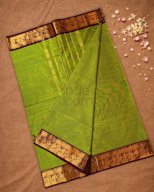 Chettinad cotton Saree  |  mint green