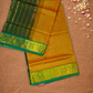 Handloom Korvai Silk Cotton Saree  |  Mustard Yellow