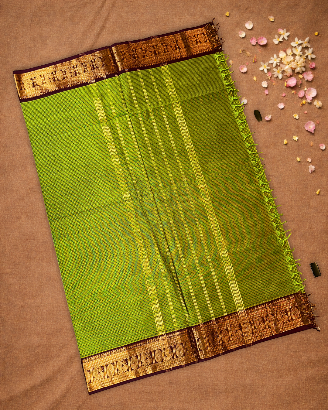 Chettinad  Cottton Saree With Mint Green