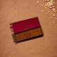 Chettinad Cottton Saree With  Strawberry Red