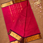 Chettinad Cottton Saree With  Strawberry Red