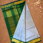 Handloom Korvai Silk Cotton Saree  |  Cyan Teal