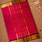 Chettinad Cottton Saree With  Strawberry Red