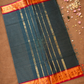 Chettinad Cottton Saree With Charcoal Gray