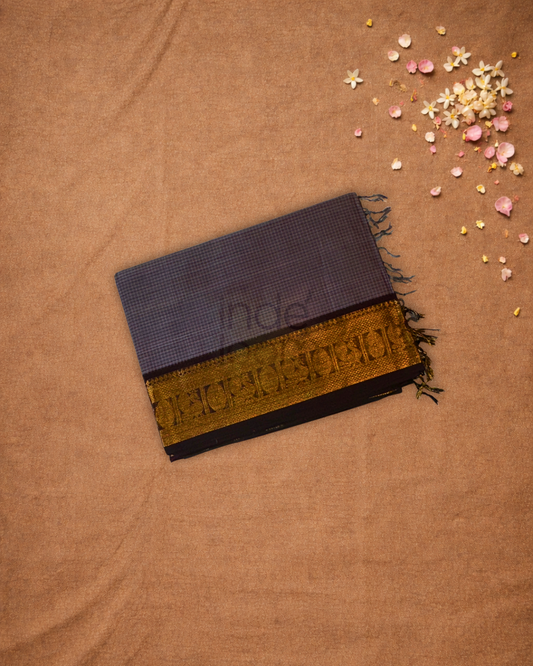 Chettinad cotton Saree  |  shadow grey