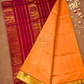 Pure Handloom Korvai Saree | Melon Orange