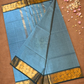 Chettinad Cottton Saree With Pigeon Blue