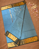 Chettinad Cottton Saree With Pigeon Blue