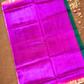 Handloom Korvai Silk Cotton Saree  |  Deep Teal