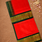 Handloom Korvai Silk Cotton Saree  |  Classic Red