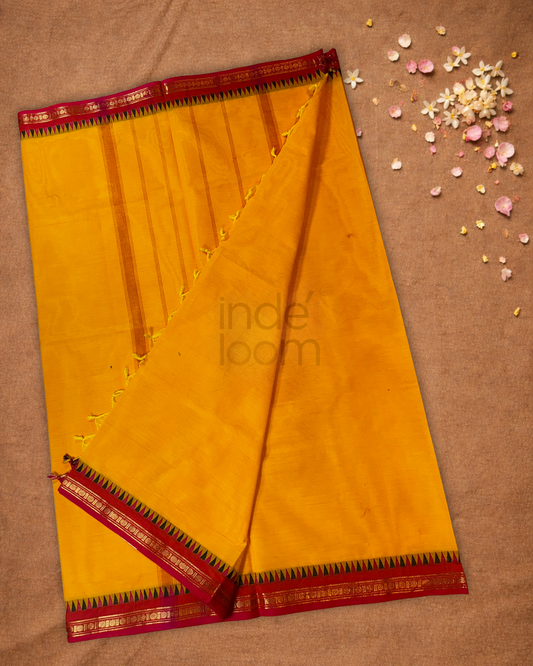 Chettinad Cotton Saree  |  amber orange