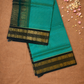 Handloom Korvai Silk Cotton Saree  |  Turquoise Teal
