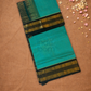 Handloom Korvai Silk Cotton Saree  |  Turquoise Teal