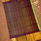 Handloom Korvai Silk Cotton Saree  |  Lime Green