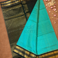 Handloom Korvai Silk Cotton Saree  |  Turquoise Teal