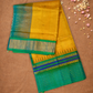 Handloom Korvai Silk Cotton Saree  |  Mustard Yellow