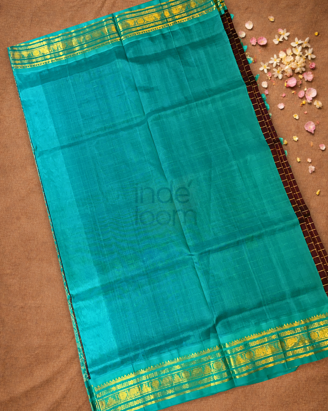 Handloom Korvai Silk Cotton Saree  |  Wine Red
