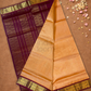Handloom Korvai Silk Cotton Saree  |  Copper Orange
