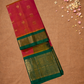 Handloom Korvai Silk Cotton Saree  |  Rose Pink