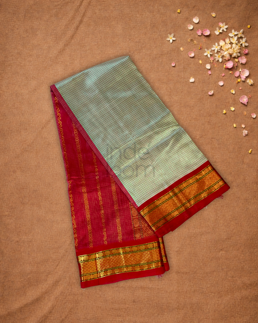 Handloom Handloom Silk Cotton Saree  |  Sage Green