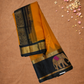 Pure Handloom Korvai Saree | Honey Yellow and Coal Black