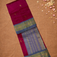 Handloom Korvai Silk Cotton Saree  |  Deep Pink