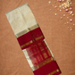Handloom Korvai Silk Cotton Saree  |  Ivory White